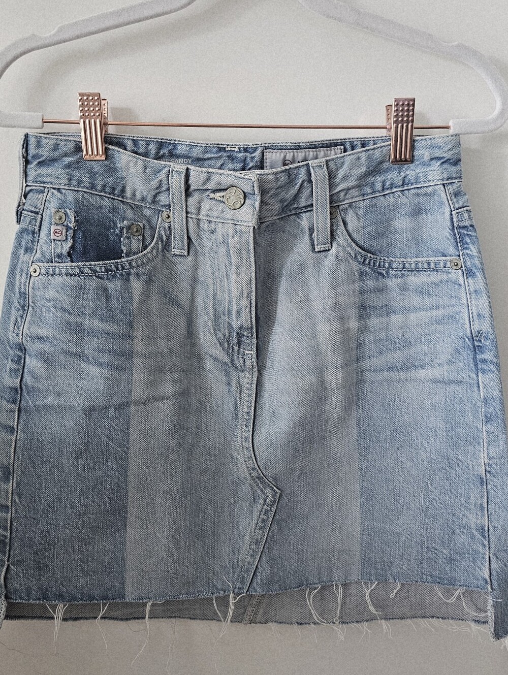 AG Adriano Goldschmied The Sandy Denim Mini Skirt 25
